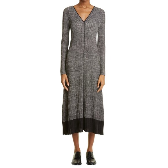 Partow Isla Silk–Silk & Cotton Long Sleeve Midi Dress – Size L – NWT MSRP $1695 - Picture 1 of 4
